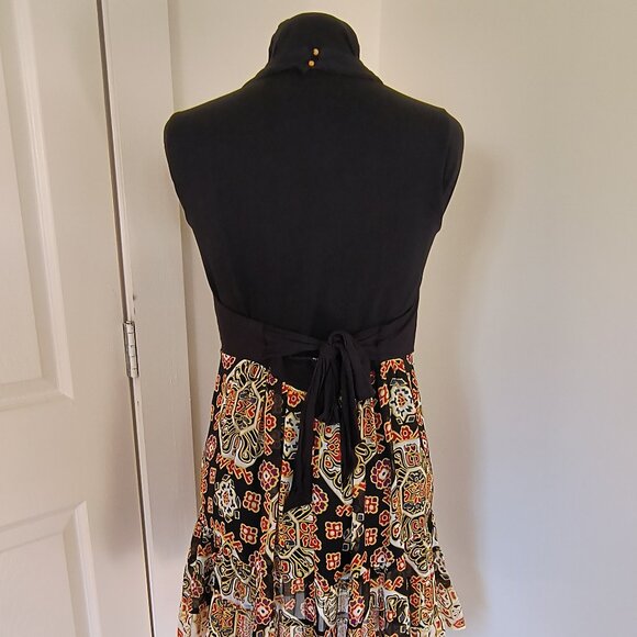 Mini Multi Color Beaded Halter Dress - Picture 3 of 7